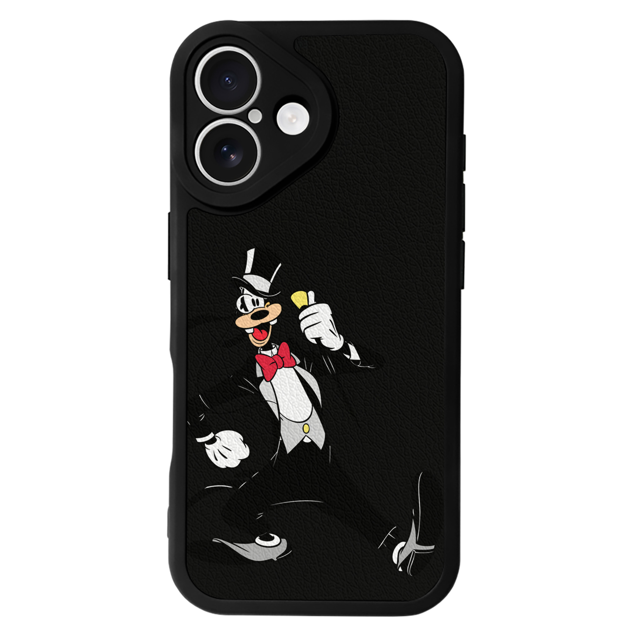 （画像用） ミッキーマウス Mickey Mouse 【iPhone 16シリーズ対応】シリコンスマホケース（レザー調） 材質：シリコン